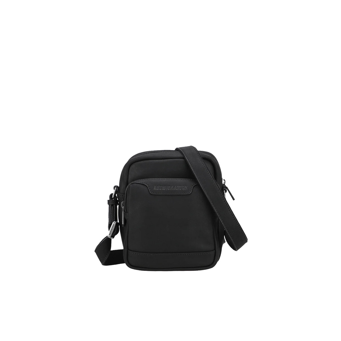 Arthur and Aston Arsène Small Crossbody Leather Bag for Men Black
