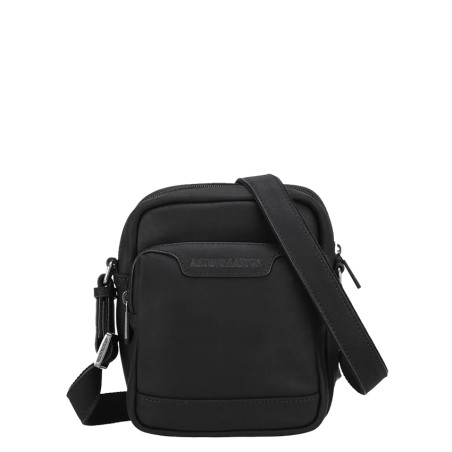 Arthur and Aston Arsène Small Crossbody Leather Bag for Men Black
