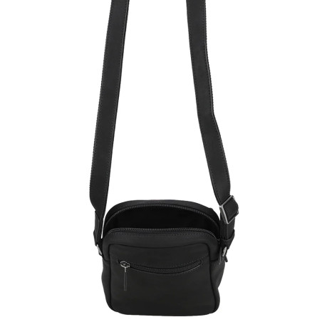 Arthur and Aston Arsène Small Crossbody Leather Bag for Men Black