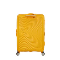 American Tourister Sound Box Spinner 67 cm Valise Trolley 4 Roues Golden Yellow