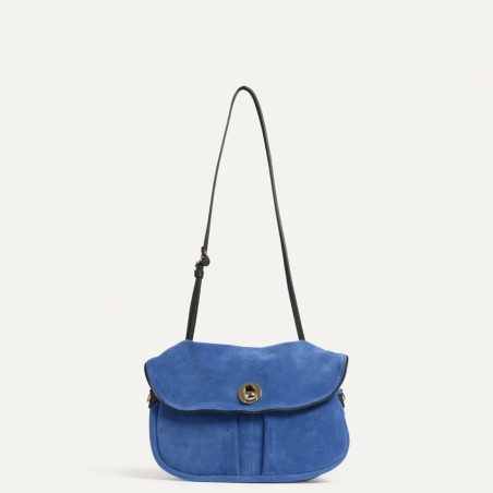 Bleu de Chauffe S Janice Suede Bag Blue Agate