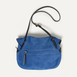 Bleu de Chauffe S Janice Suede Bag Blue Agate