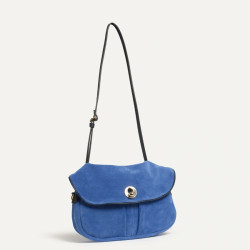 Bleu de Chauffe S Janice Suede Bag Blue Agate