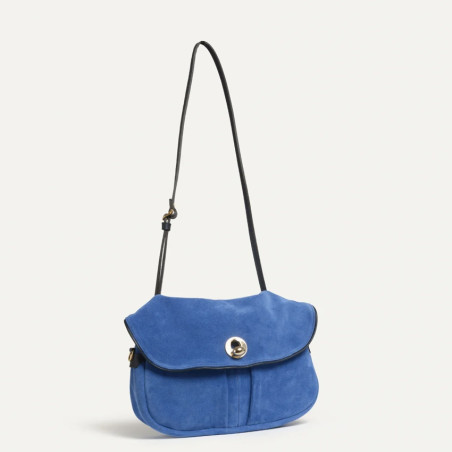 Bleu de Chauffe S Janice Suede Bag Blue Agate