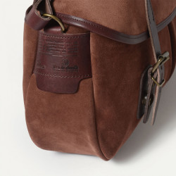 Bleu de Chauffe Fisherman's Musette Bag S Suede Leather Ruby Brown