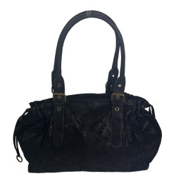Farfouillette Sac Shopping Effet Brillant Noir