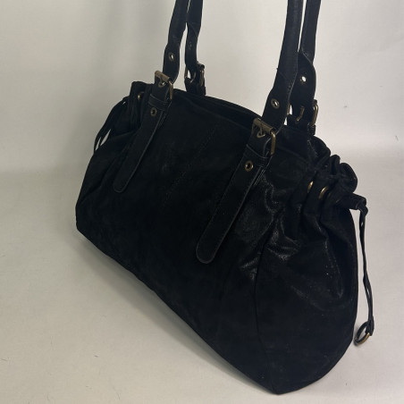Farfouillette Black Sparkle Shopping Bag