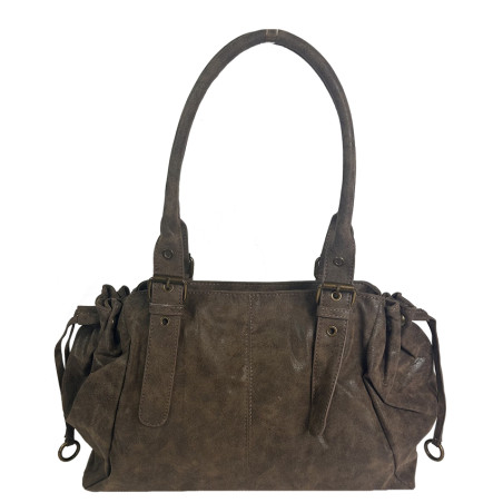 Farfouillette Taupe Shiny Shopping Bag
