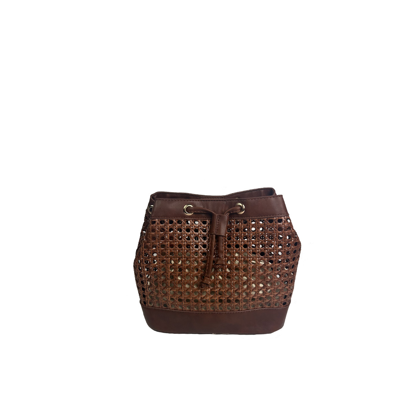 Farfouillette Sac Seau Tressé Moka
