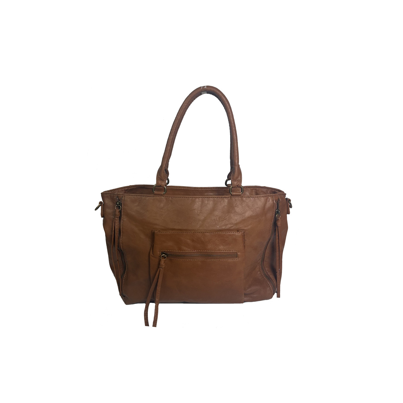 Farfouillette Zippered Shopping Bag Camel