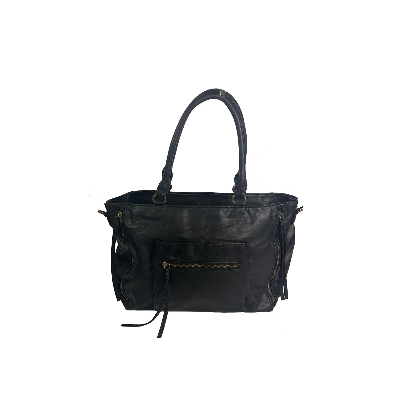 Farfouillette Zippered Shopping Bag Black