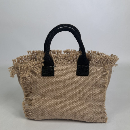 Farfouillette Petit Sac Porté Travers Summer Vibes Noir/Naturel dos