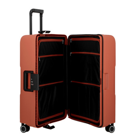 Jump Maxlock Edition 2026 Valise Moyenne 66cm 4 Roues Fermeture TSA Brique ouvert