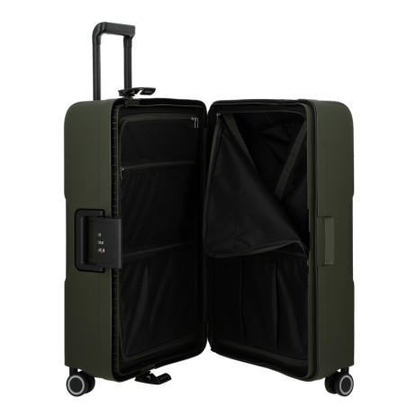 Jump Maxlock Edition 2026 Valise Moyenne 66cm 4 Roues Fermeture TSA Kaki ouvert