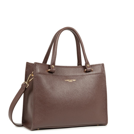 Lancaster Foulonné Double Sac Porté Main 470-63 Marron In Or Pâle cote