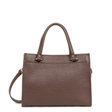 Lancaster Foulonné Double Handheld Tote Bag 470-63 Pale Gold Brown