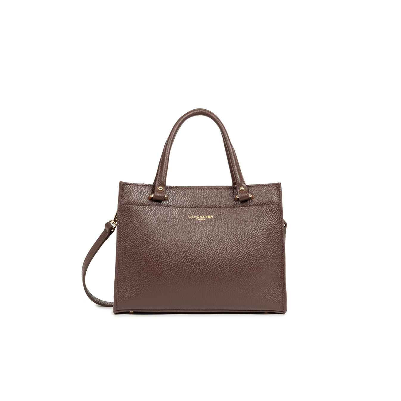 Lancaster Foulonné Double Handheld Tote Bag 470-63 Pale Gold Brown
