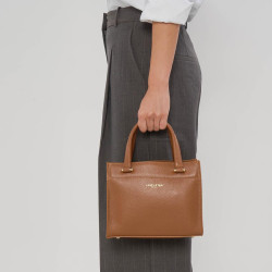 Lancaster Foulonné Double Small Handbag 470-73 Camel In Orange