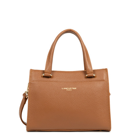 Lancaster Foulonné Double Petit Sac A Main 470-73 Camel In Orange