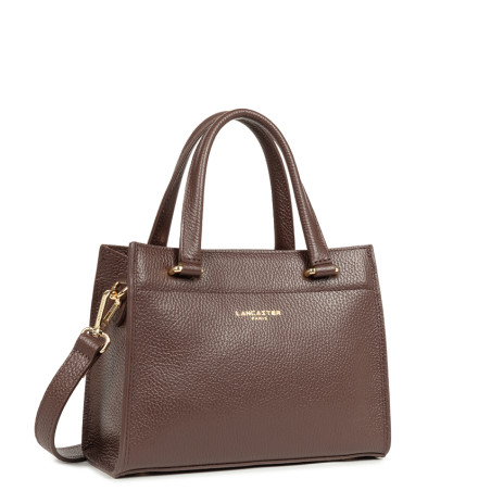 Lancaster Foulonné Double Small Handbag 470-73 Brown In Or Pale