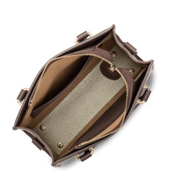 Lancaster Foulonné Double Small Handbag 470-73 Brown In Or Pale