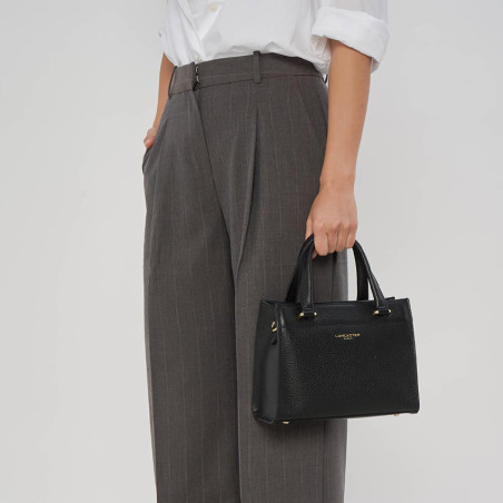 Lancaster Foulonné Double Small Handbag 470-73 Black In Nude