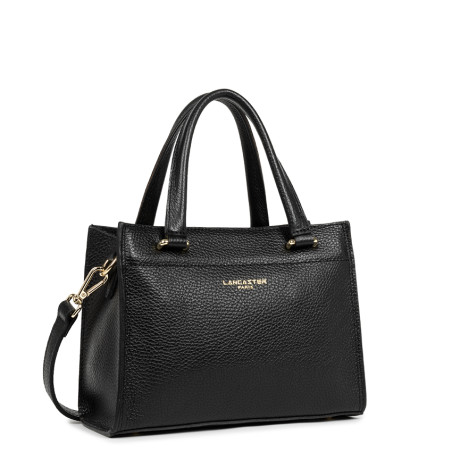 Lancaster Foulonné Double Petit Sac A Main 470-73 Noir In Nude  cote