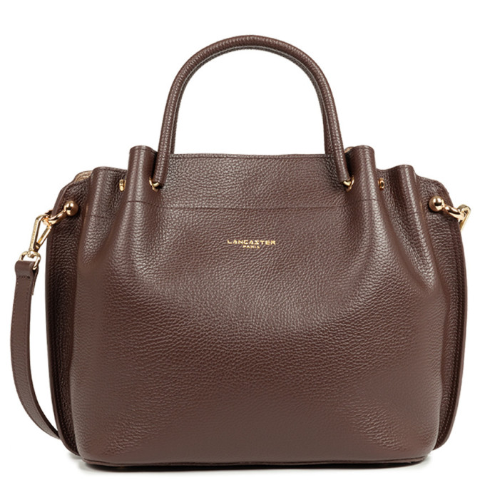 Lancaster Foulonne Double Large Handbag Louisa 470-19 Brown Gold Pale