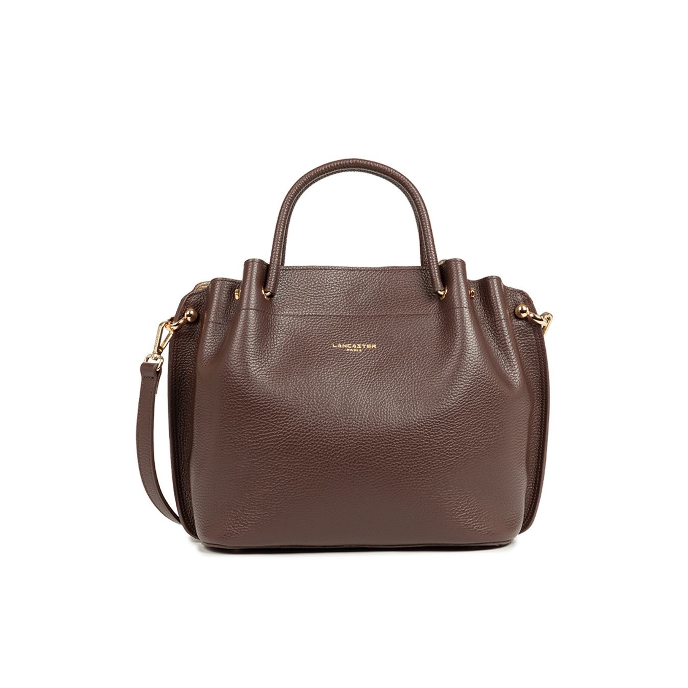 Lancaster Foulonne Double Large Handbag Louisa 470-19 Brown Gold Pale