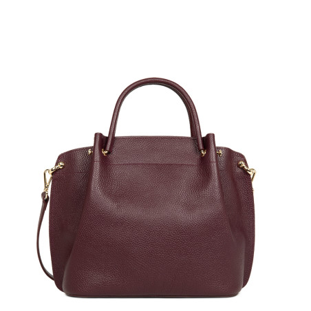Lancaster Foulonne Double Grand Sac A Main Louisa 470-19 Bordeaux Foncé dos