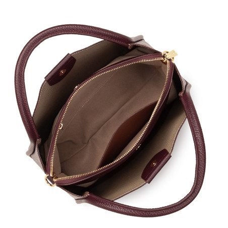 Lancaster Ida Double Shoulder Bag 470-84 Dark Burgundy
