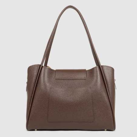 Lancaster Ida Double Sac Cabas Porté Epaule 470-85 Marron-In-Champagne dos