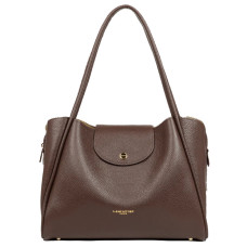 Lancaster Ida Double Tote Bag Shoulder Carry 470-85 Pale Gold Brown
