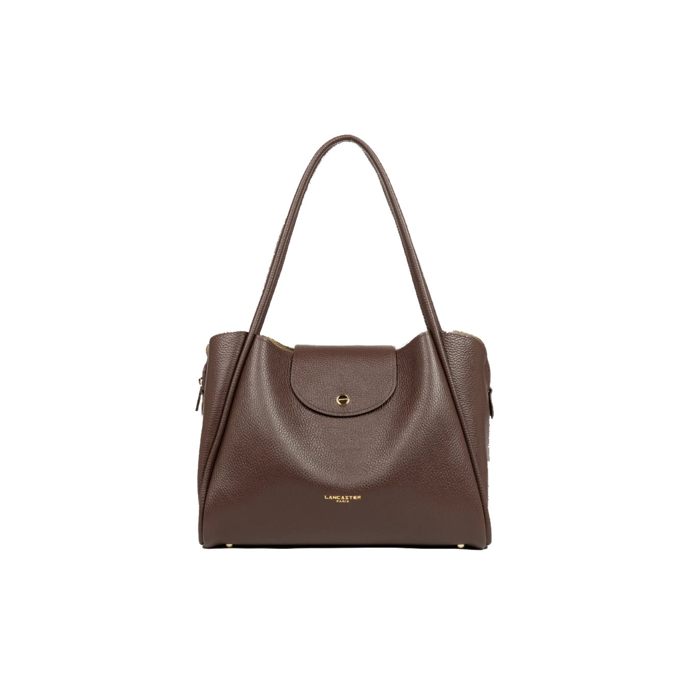 Lancaster Ida Double Tote Bag Shoulder Carry 470-85 Pale Gold Brown