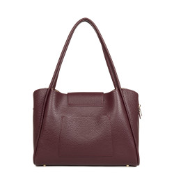 Lancaster Ida Double Tote Bag Shoulder Carry 470-85 Dark Bordeaux