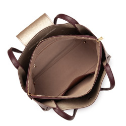 Lancaster Ida Double Tote Bag Shoulder Carry 470-85 Dark Bordeaux