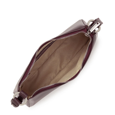 Lancaster Suave Ace Sac Baguette Trotteur 433-22 Bordeaux Foncé ouvert