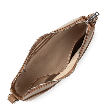 Lancaster Suave Ace Sac Demi Lune 433-28 Noisette ouvert