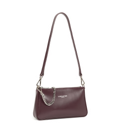 Lancaster Suave Even Baguette Satchel Trotteur 433-14 Dark Bordeaux
