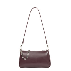 Lancaster Suave Even Baguette Satchel Trotteur 433-14 Dark Bordeaux
