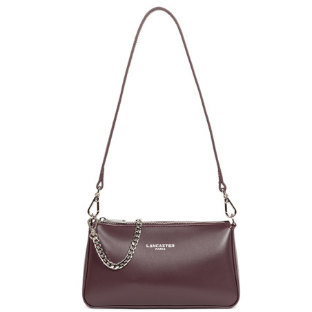 Lancaster Suave Even Baguette Satchel Trotteur 433-14 Dark Bordeaux