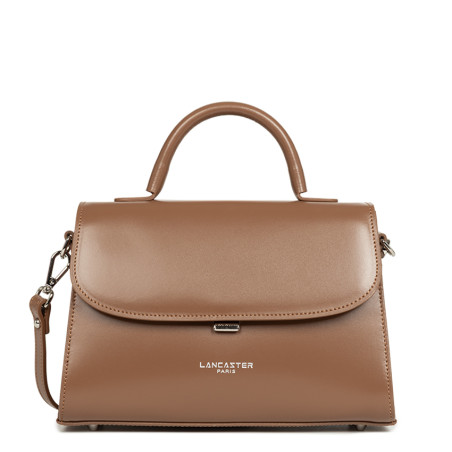 Lancaster Suave Even Leather Handbag 433-17 Hazelnut