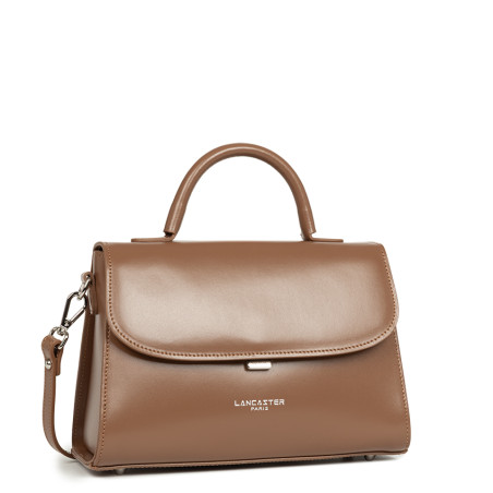 Lancaster Suave Even Leather Handbag 433-17 Hazelnut