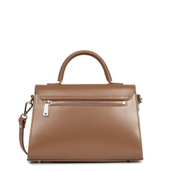 Lancaster Suave Even Leather Handbag 433-17 Hazelnut