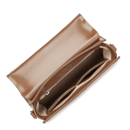 Lancaster Suave Even Leather Handbag 433-17 Hazelnut