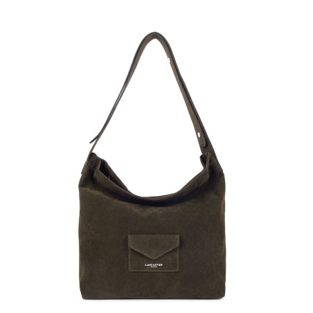 Lancaster Suedine KBA Bucket Bag 518-062 Dark Khaki