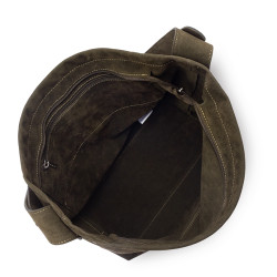 Lancaster Suedine KBA Bucket Bag 518-062 Dark Khaki