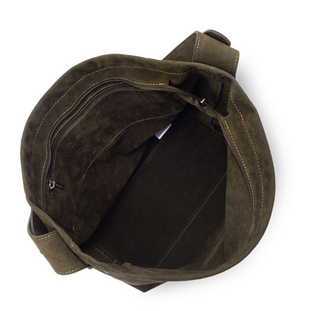 Lancaster Suedine KBA Bucket Bag 518-062 Dark Khaki