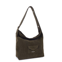 Lancaster Suedine KBA Sac Seau 518-062 Kaki Foncé cote