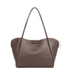 Lancaster Ida Double Large Shoulder Bag 470-86 Brown Pale Gold